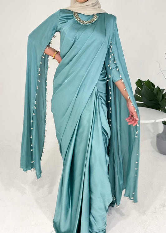 Cape Sleeve Saree [6-8 Days Delivery]