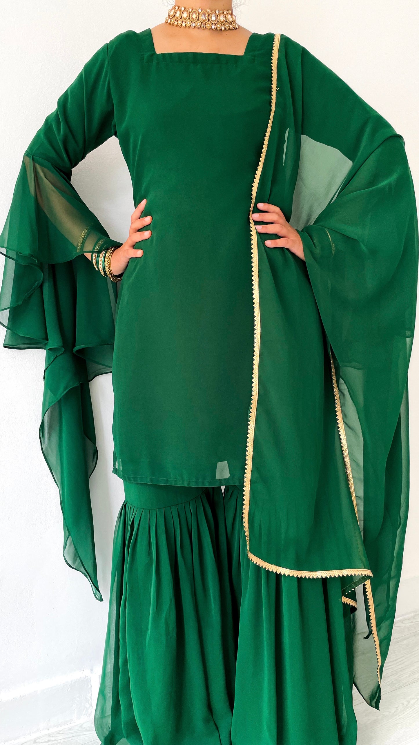 Cascade Gharara Set [1-2 Days Delivery]