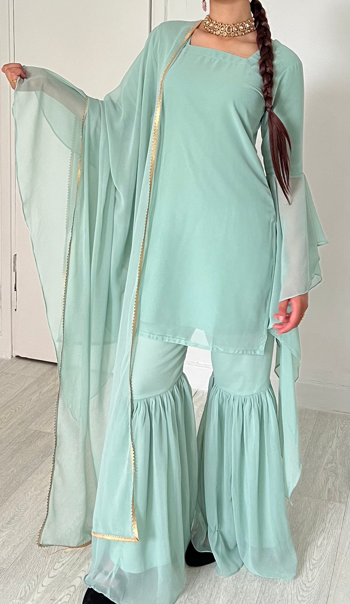 Cascade Gharara Set [1-2 Days Delivery]